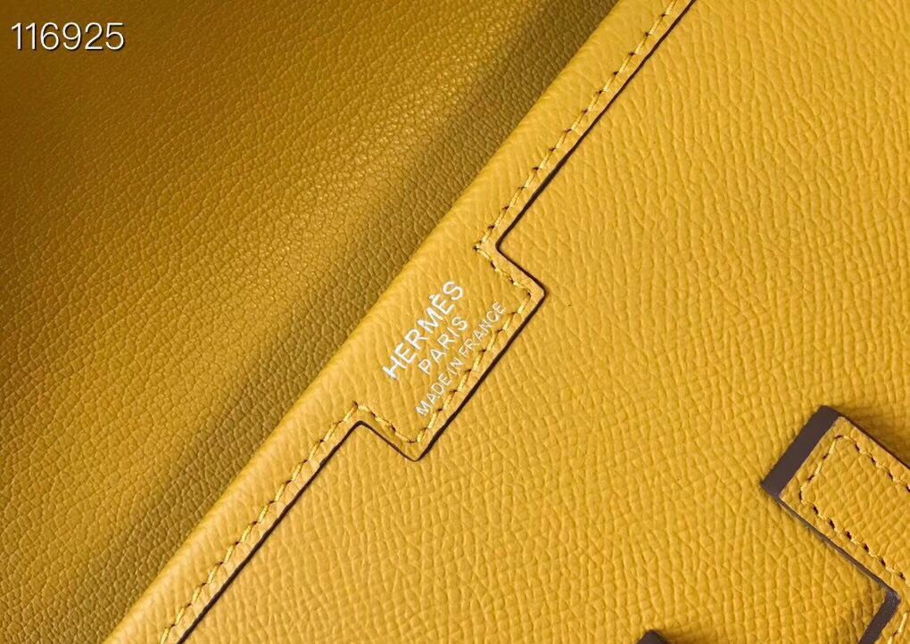 Hermes Jige Elan 29 Clutch In Yellow Epsom Leather - Image 8