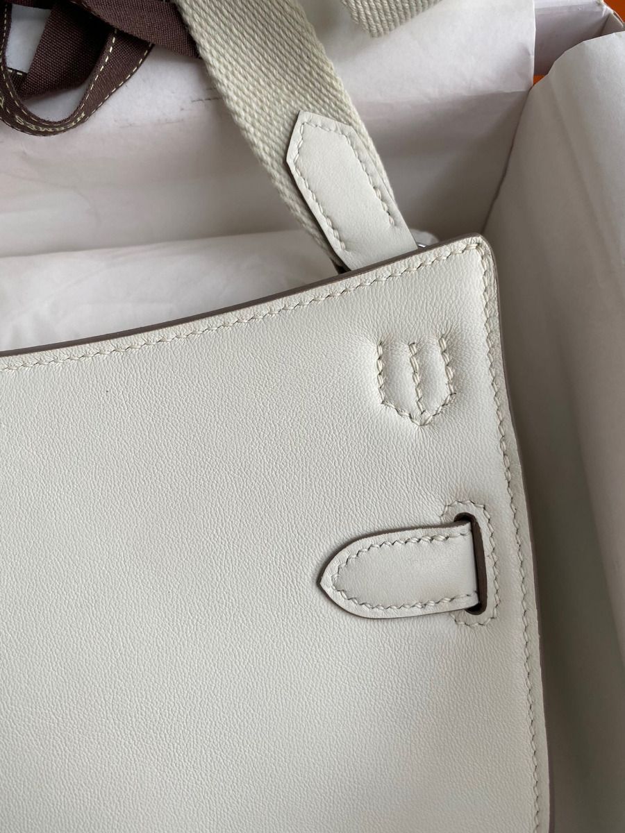 Hermes Jypsiere Mini Handmade Bag In Beton Swift Calfskin - Image 5