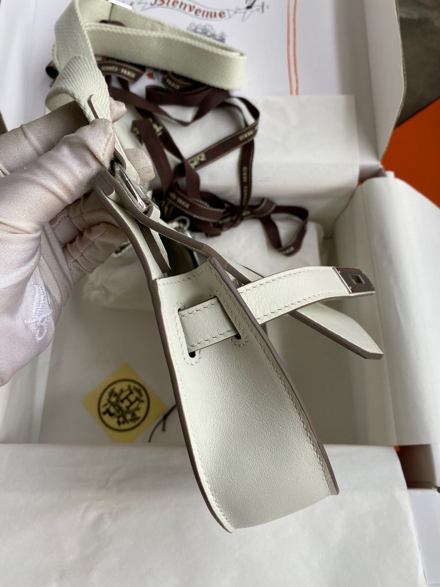 Hermes Jypsiere Mini Handmade Bag In Beton Swift Calfskin - Image 10