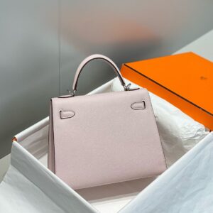 Hermes Kelly 25cm Sellier Bag In Mauve Pale Epsom Leather