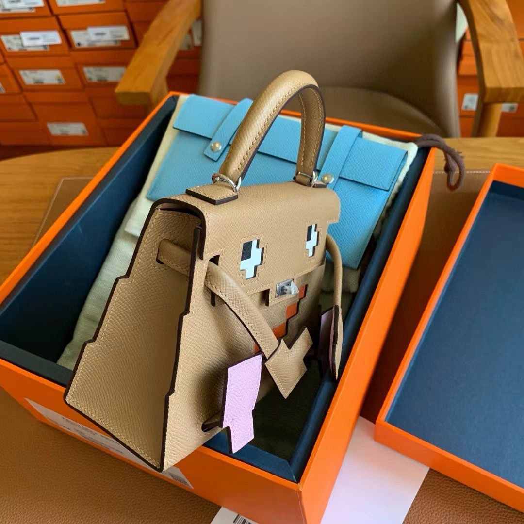 Hermes Kelly Doll Picto Bag in Chai Epsom Calfskin - Image 7