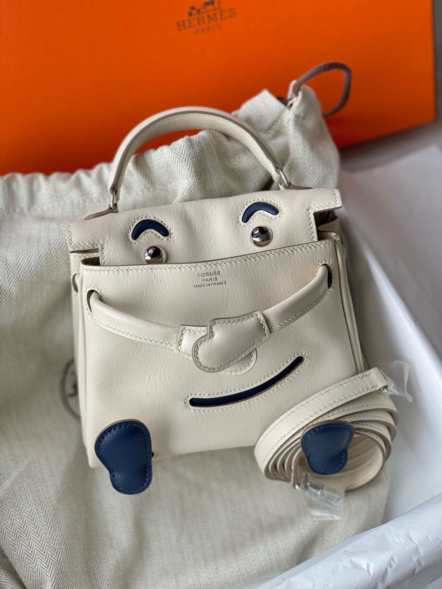 Hermes Kelly Doll Quelle Idole Bag in Craie Swift Calfskin - Image 3