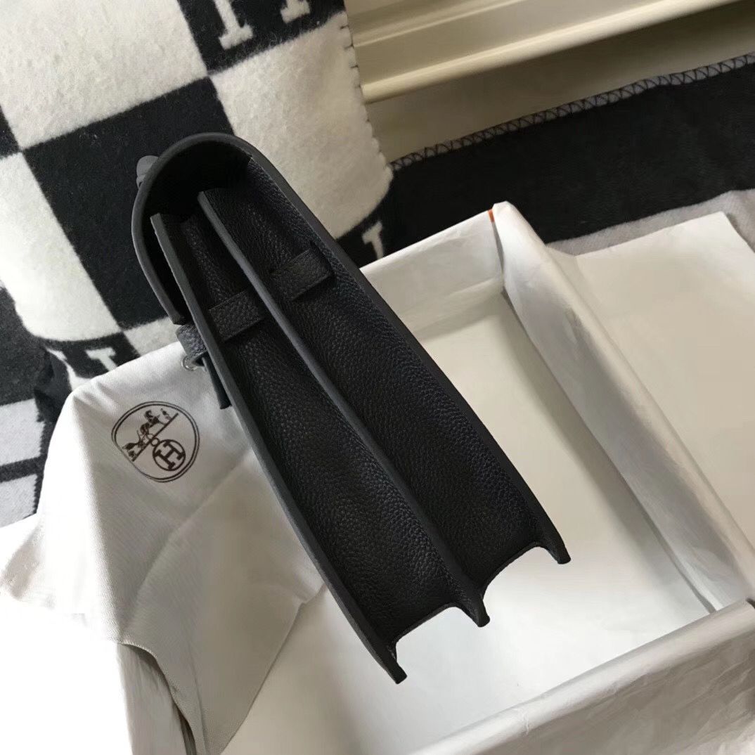 Hermes Kelly Depeche 34 Briefcase In Black Calfskin - Image 4