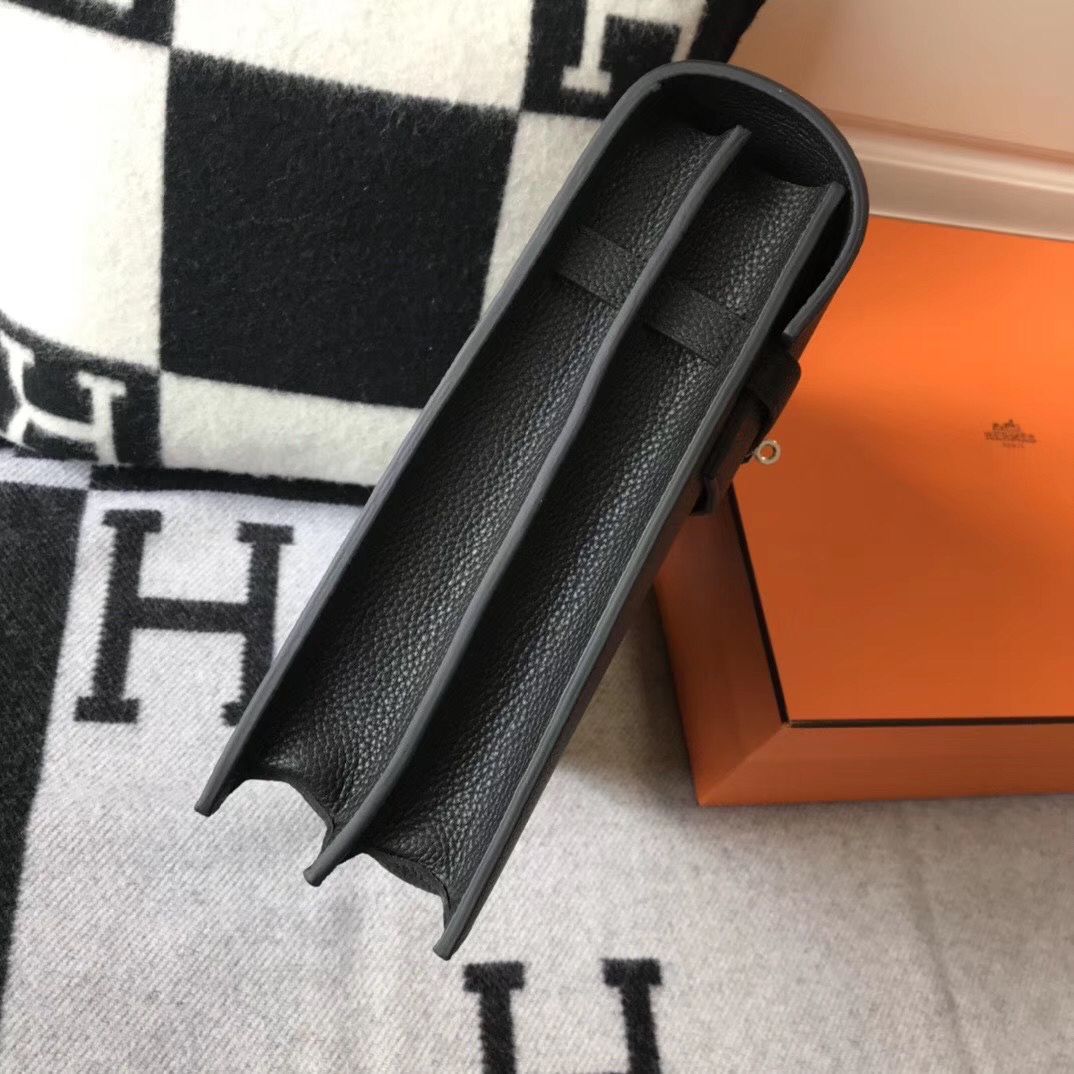 Hermes Kelly Depeche 38 Briefcase In Black Calfskin - Image 5