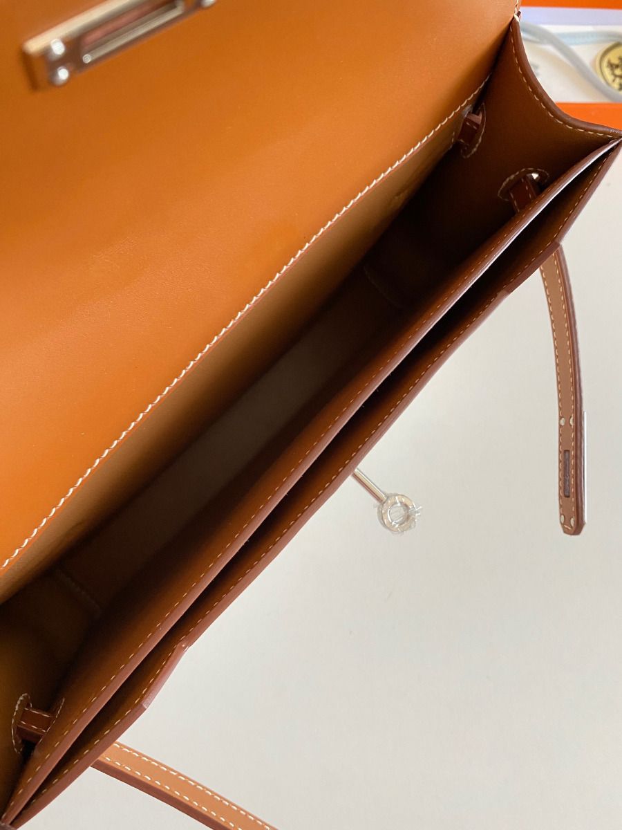 Hermes Kelly Depeches 25 Pouch in Ecru Toile - Image 7