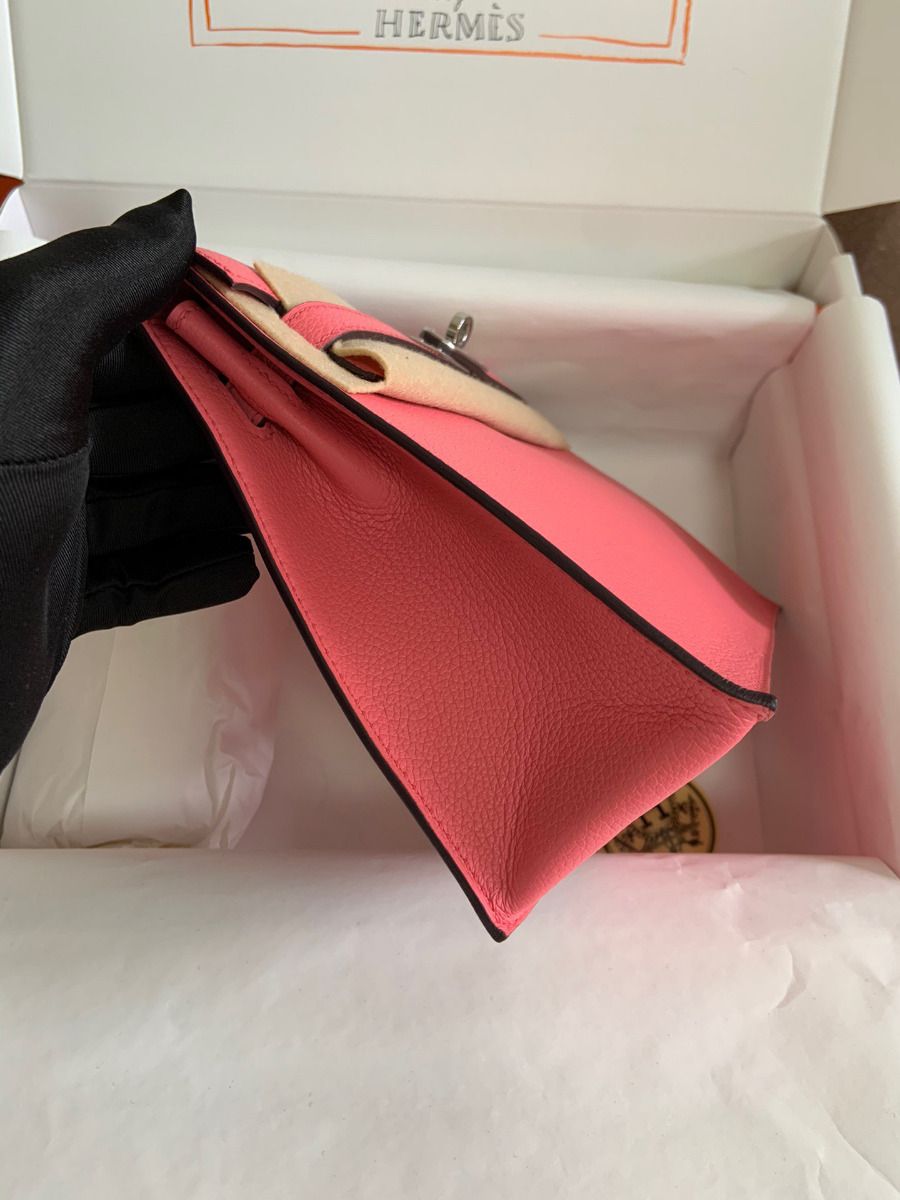 Hermes Kelly Danse II Bag In Rose Lipstick Evercolor Calfskin - Image 4