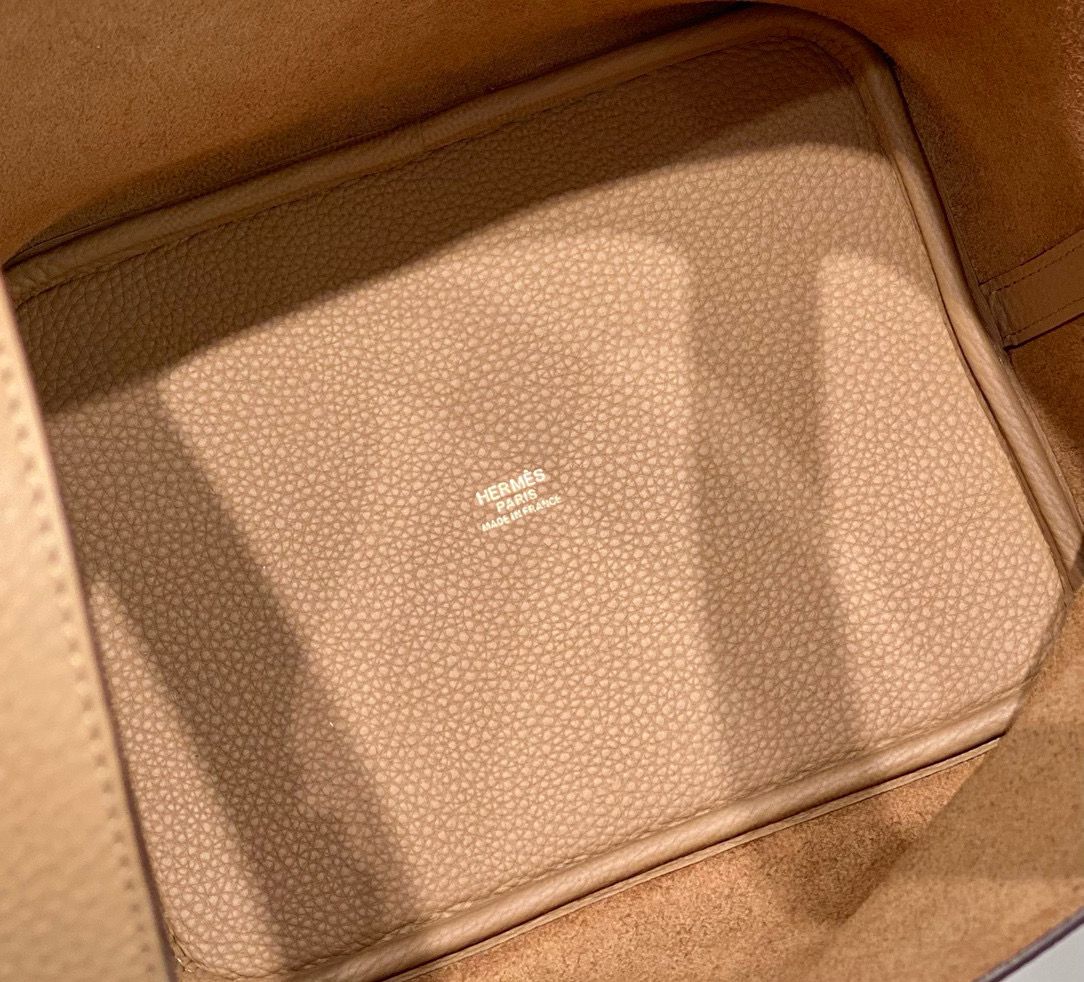 Hermes Picotin Lock 22 Bag In Chai Clemence Leather - Image 10