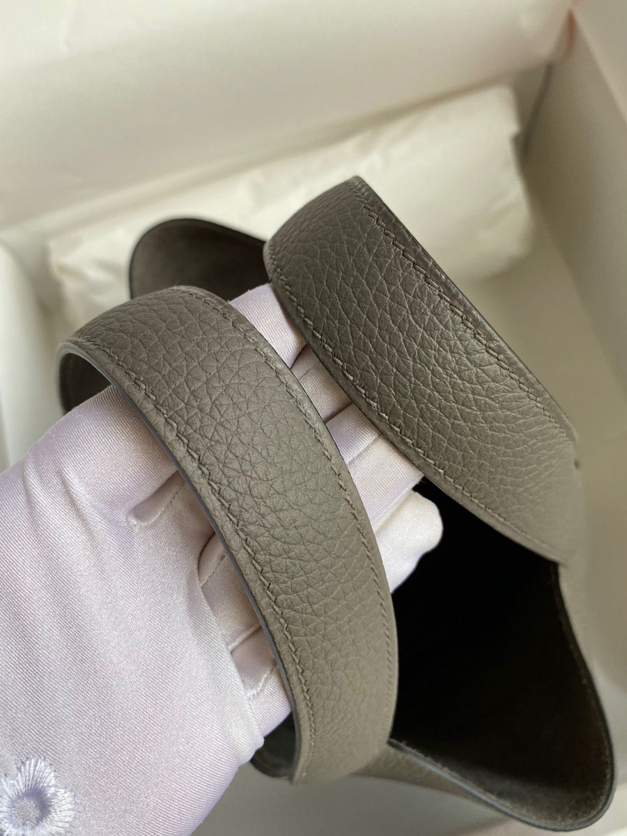 Hermes Picotin Lock 18 Handmade Bag in Etain Clemence Leather - Image 5