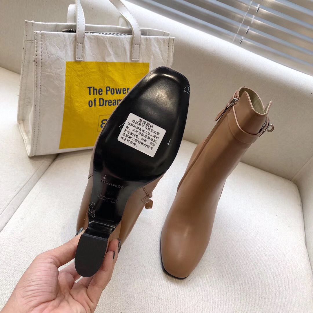 Hermes Brown Joueuse Ankle Boots - Image 9