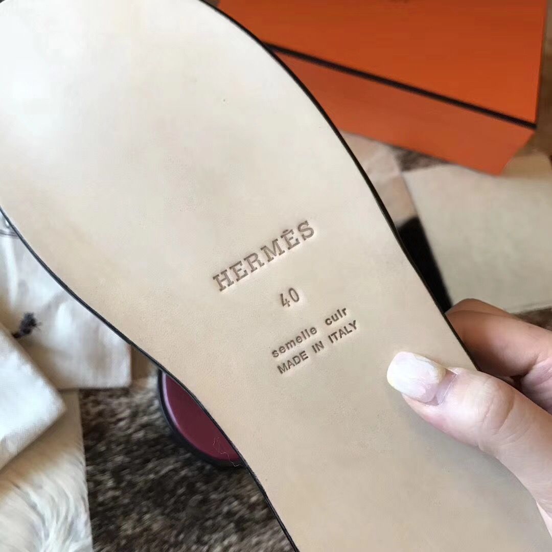 Hermes Izmir Sandals In Fuchsia Epsom Leather - Image 4