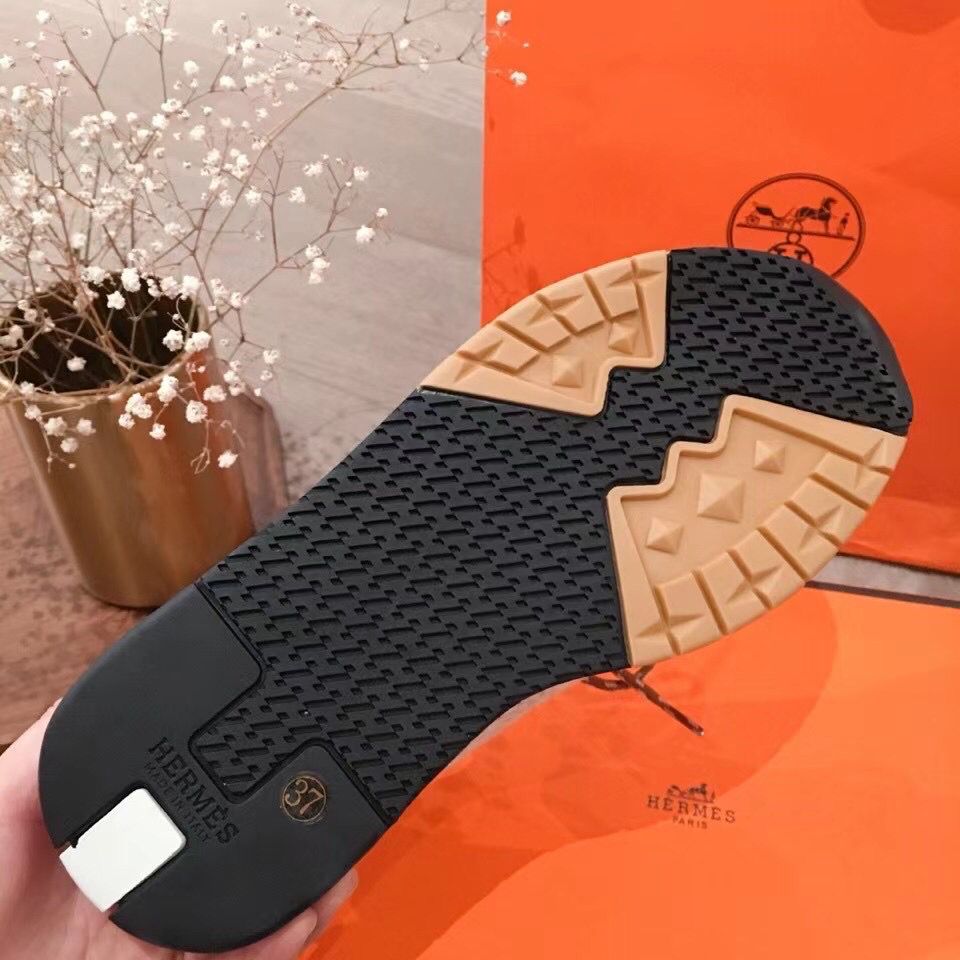 Hermes Men's Addict Sneakers In Multicolore Knit - Image 10