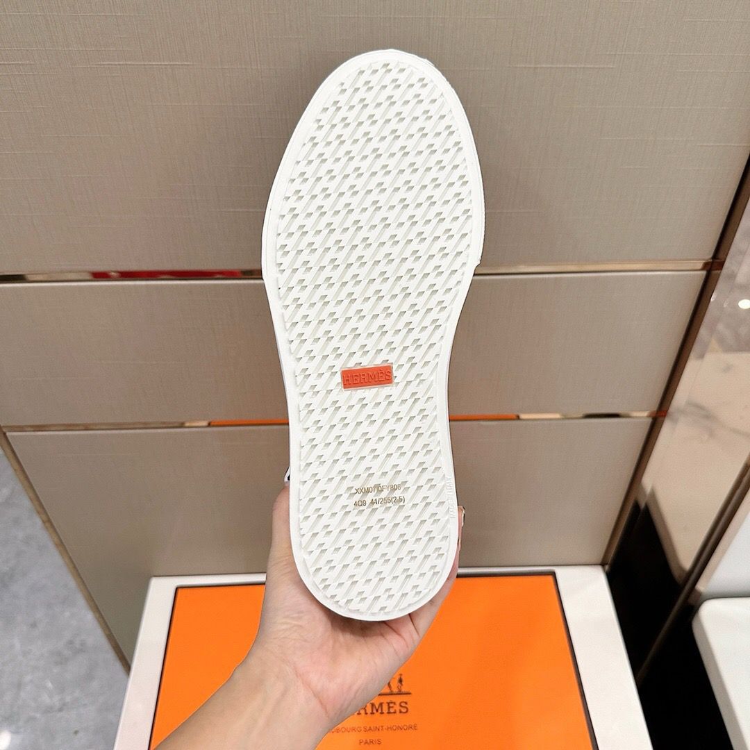 Hermes Men's Get Sneakers in Beige Suede Leather - Image 8