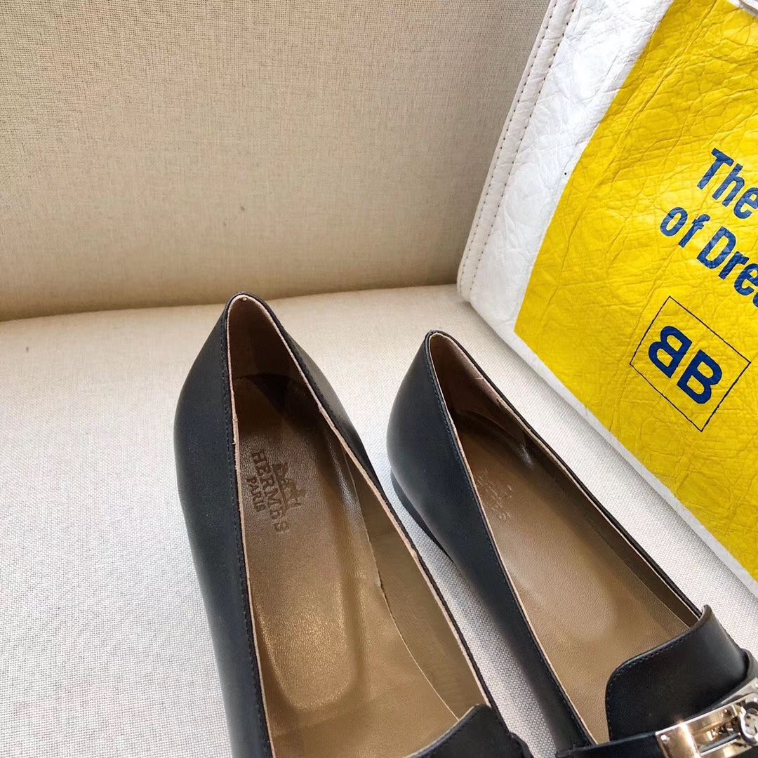 Hermes Pegase Ballerina Flats In Black Leather - Image 8