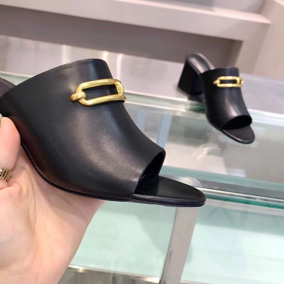 Hermes Camilla Mules 60MM In Black Calfskin - Image 7