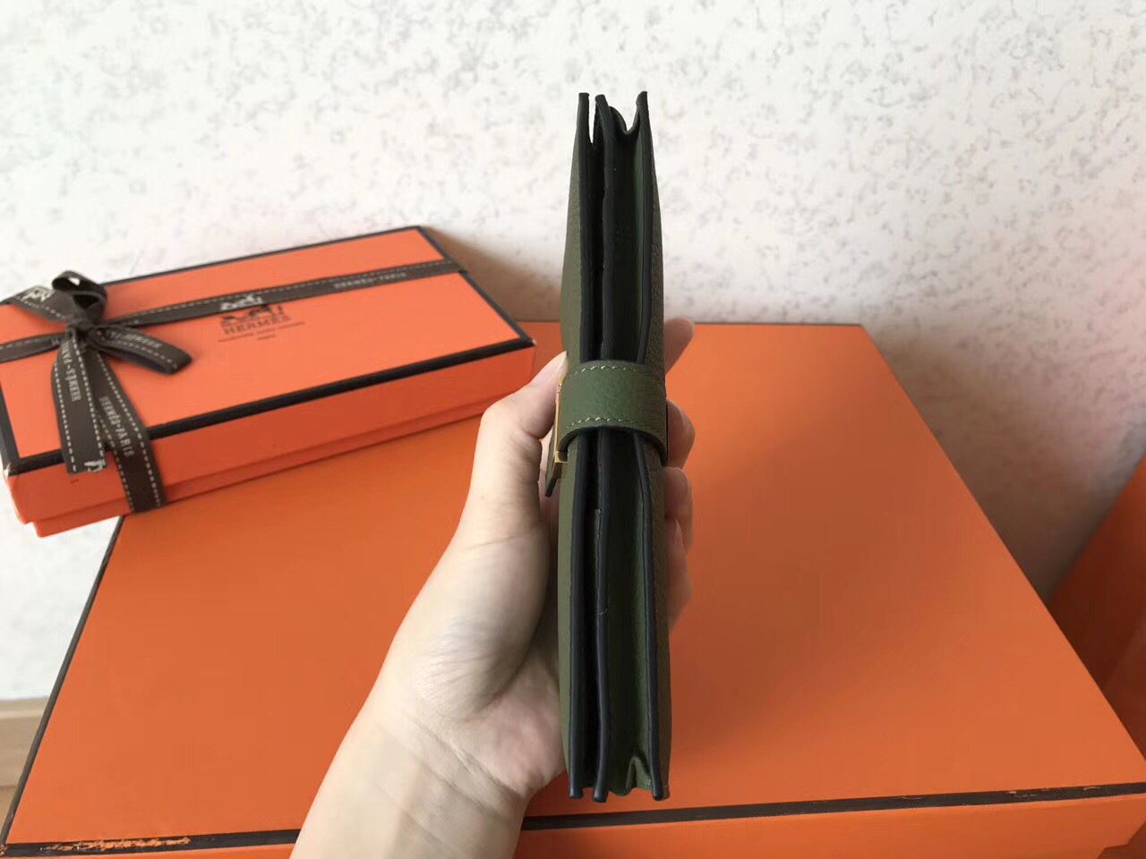 Hermes Canopee Clemence Bearn Gusset Wallet - Image 5