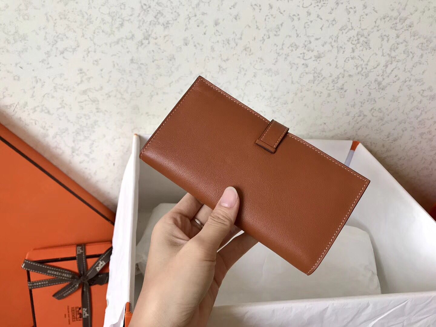 Hermes Gold Swift Bearn Gusset Wallet - Image 3