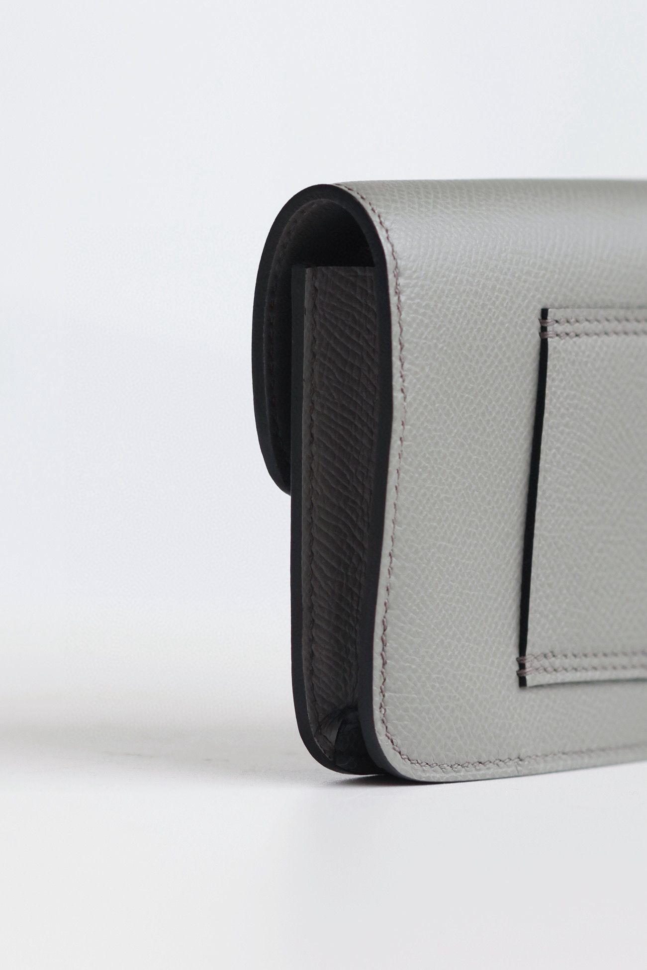Hermes Constance Slim Wallet in Gris Meyer Epsom Calfskin - Image 7