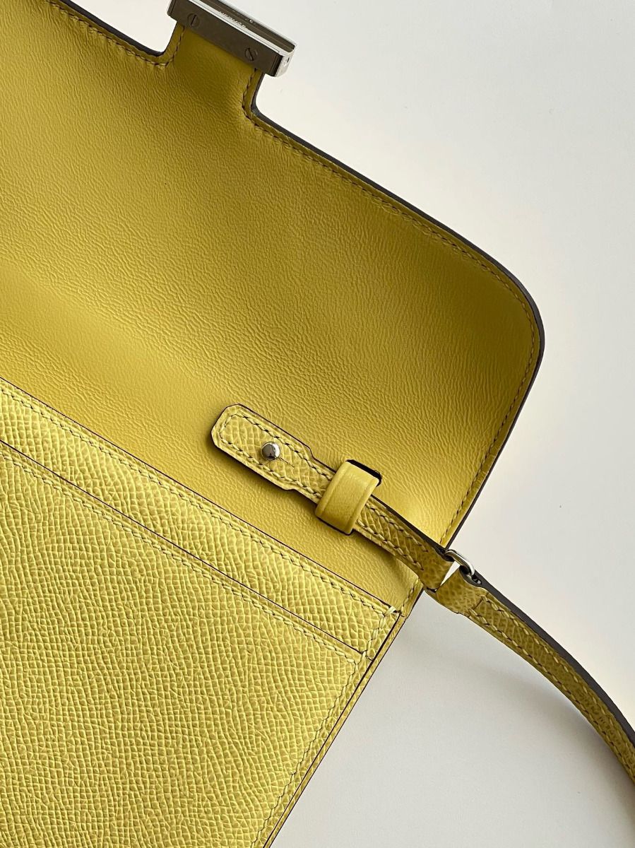 Hermes Constance To Go Wallet in Jaune Poussin Epsom Calfskin - Image 4
