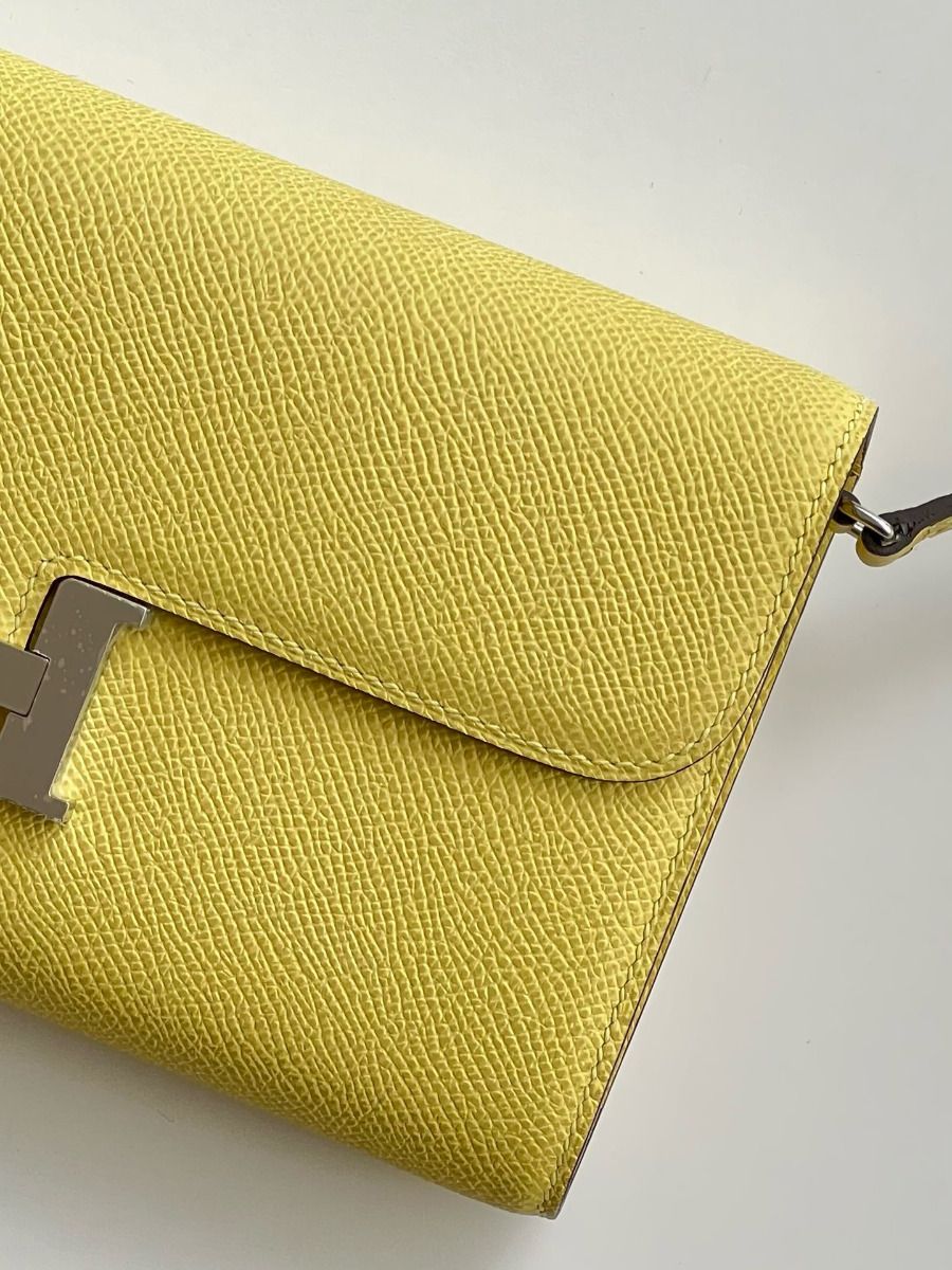 Hermes Constance To Go Wallet in Jaune Poussin Epsom Calfskin - Image 6