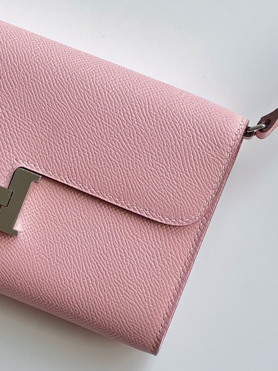 Hermes Constance To Go Wallet in Pink Epsom Calfskin - Image 7