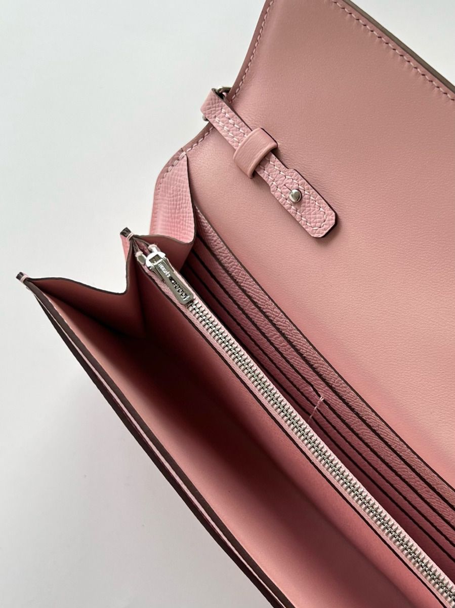 Hermes Constance To Go Wallet in Pink Epsom Calfskin - Image 8
