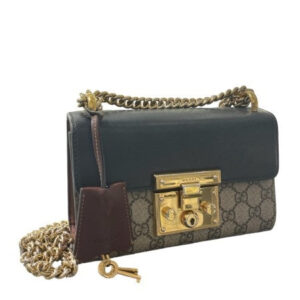 Gucci Bicolor GG Supreme Padlock Small Bag