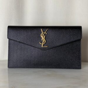 YSL Black Uptown Pouch