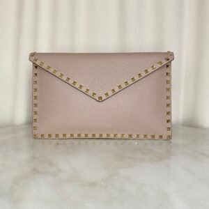 Valentino Nude Garavani Studded Envelope Pouch