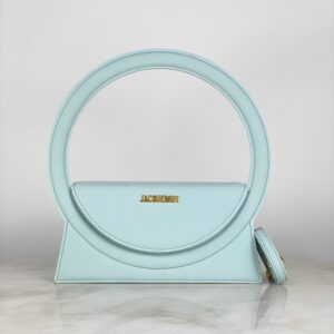 Jacquemus Blue Le Sac Rond Top Handle Bag