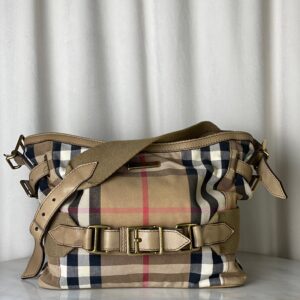 Burberry Beige House Check Hobo Bag
