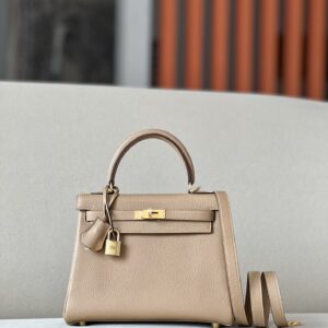 Kelly 25 Togo Chai (0M) Gold Hardware